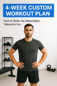 4-Week Custom Workout Plan - Home or Gym Based